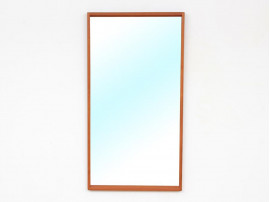 Grand miroir scandinave en teck