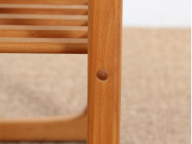 Mid-Century danish bench and mirror in solid oak