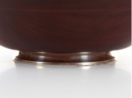 Mid-Century danish teak bol with silver base