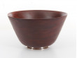 Mid-Century danish teak bol with silver base