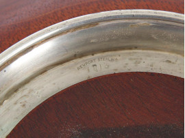 Mid-Century danish teak bol with silver base