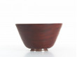 Mid-Century danish teak bol with silver base