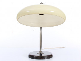 Mid-Century modern desk lamp in opal