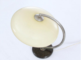 Mid-Century modern desk lamp in opal