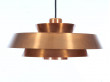 Mid-Century danish pendant light in copper model Nova by Jo Hammerborg. 