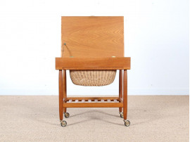 Danish sewing table in oak by Ejvind A. Johansson