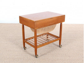 Danish sewing table in oak by Ejvind A. Johansson