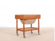 Danish sewing table in oak by Ejvind A. Johansson