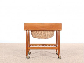 Danish sewing table in oak by Ejvind A. Johansson