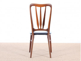 Suite de 4 chaises en palissandre de Rio modèle Ingrid