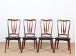 Mid-Century Modern Danish set of 4 chairs in Rio rosewood model Ingrid by Niels Koefoed