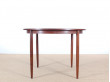 Table de repas scandinave ronde en teck 4/6 pers.  