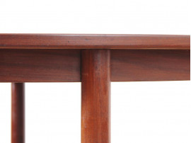 Table de repas scandinave ronde en teck 4/6 pers.  