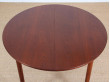 Table de repas scandinave ronde en teck 4/6 pers.  