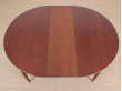 Table de repas scandinave ronde en teck 4/6 pers.  