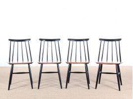 Mid-Century  modern set of 4 Fanett chairs by Ilmari Tapiovaara