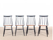 Mid-Century  modern set of 4 Fanett chairs by Ilmari Tapiovaara