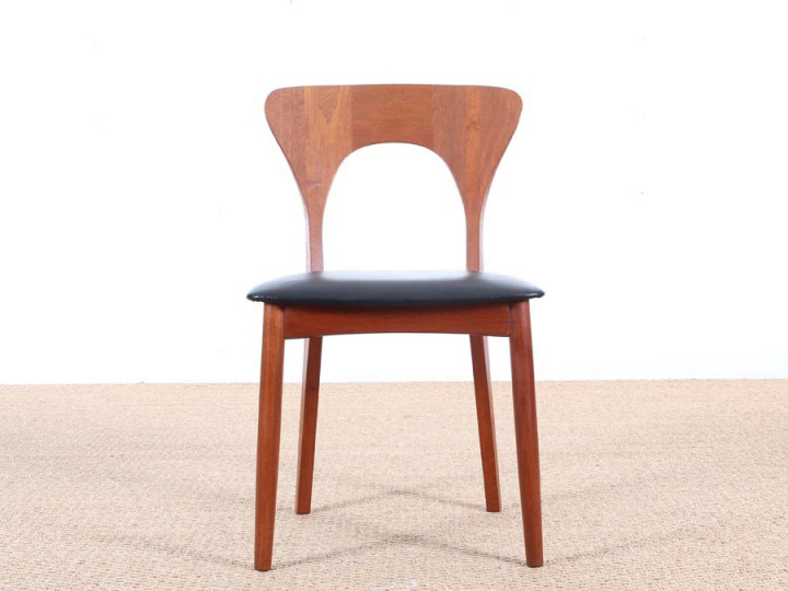 Mid-Century Modern Danish 6 Peter Chairs set  in teak  by Niels Koefoed 