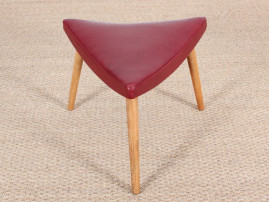 Tabouret scandinave tripode en chêne