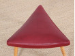 Tabouret scandinave tripode en chêne