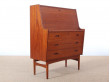 Mid-Century Modern scandinavian secretary in teak by Arne Wahl Iversen.