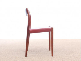 Mid century modern set of six Rio rosewood Dining Chairs by Niels Moller N°77