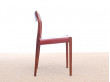 Mid century modern set of six Rio rosewood Dining Chairs by Niels Moller N°77