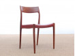 Mid century modern set of six Rio rosewood Dining Chairs by Niels Moller N°77