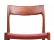 Mid century modern set of six Rio rosewood Dining Chairs by Niels Moller N°77