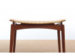 Scandinavian teak and cane stool