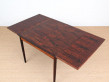 Mid-Century  modern dining table in rosewood 4/6 seats by Poul Hundevad