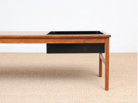 Mid-Century  modern  planter bench in walnut