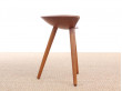Mid-Century  modern danish 3 legs stool in oak by Mogens Lassen
