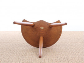 Mid-Century  modern danish 3 legs stool in oak by Mogens Lassen