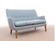 Mid-Century Modern scandinavian 2 seats sofa by Arne Vodder AV 53 new release.