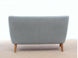 Mid-Century Modern scandinavian 2 seats sofa by Arne Vodder AV 53 new release.