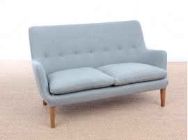 Mid-Century Modern scandinavian 2 seats sofa by Arne Vodder AV 53 new release.