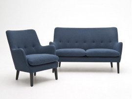 Mid-Century Modern scandinavian 2 seats sofa by Arne Vodder AV 53 new release.