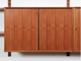 Mid century modern scandinavian wall system Cado in teak