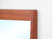 Miroir scandinave en teck à tablette