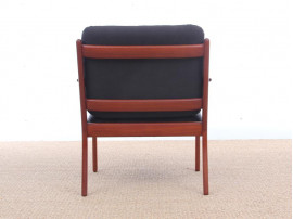 Mid-Century Modern Danish pair of  lounge chairs in teak model PJ 112 by Ole Wanscher