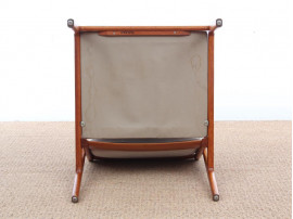 Mid-Century Modern Danish pair of  lounge chairs in teak model 110 by Ole Wanscher