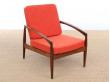 Mid-Century Modern Danish lounge chair in Rio rosewood model paper Knive by Kai Kristiansen