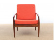 Mid-Century Modern Danish lounge chair in Rio rosewood model paper Knive by Kai Kristiansen