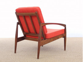 Mid-Century Modern Danish lounge chair in Rio rosewood model paper Knive by Kai Kristiansen