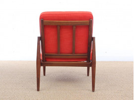 Mid-Century Modern Danish lounge chair in Rio rosewood model paper Knive by Kai Kristiansen