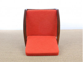 Mid-Century Modern Danish lounge chair in Rio rosewood model paper Knive by Kai Kristiansen