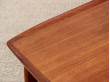 Mid-Century  modern  coffee table in in teak and cane