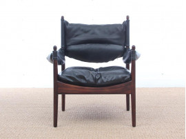 Mid-Century Modern Danish pair lounge chairs in Rio rosewood model Modus by Kristian Vedel