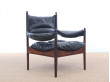 Mid-Century Modern Danish pair lounge chairs in Rio rosewood model Modus by Kristian Vedel